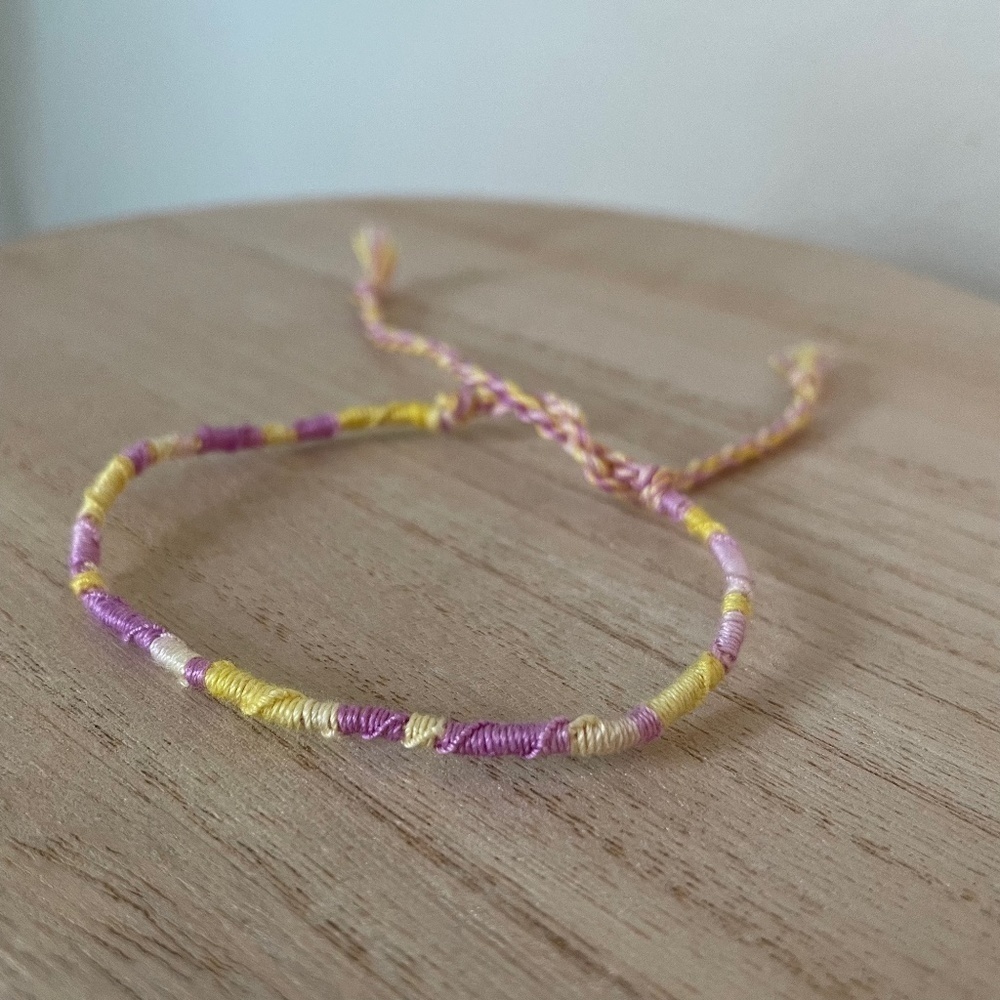 Lilac Gold Woven Bracelet